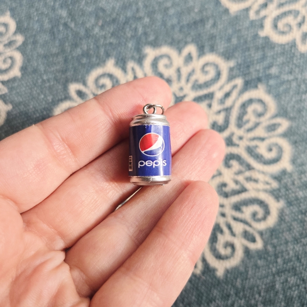 Dainty Silver Pepsi Pepis Pendant - Picture 2 of 6
